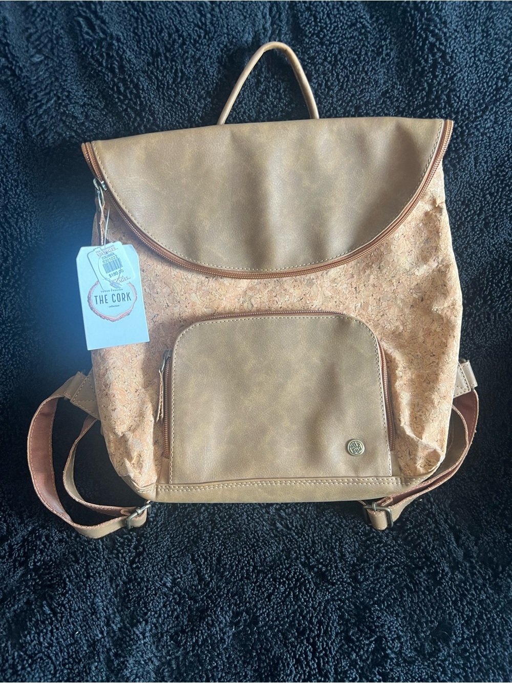 Tan Cork Backpack with Faux-Leather Accents - The Cork